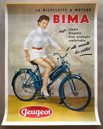 1953 poster peugeot bima - poster,