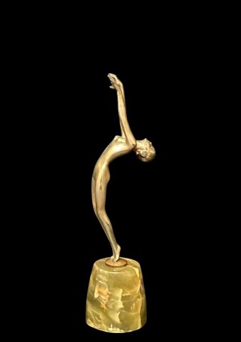 Art deco silvered bronze - silvered,