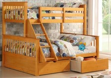 Wooden Triple Sleeper Bunk Bed
