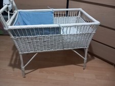 Vintage wicker cradle crib
