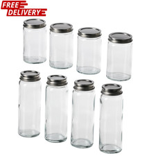 IKEA CITRONHAJ Spice Jar Clear Glass with Stainless Steel Lid Kitchen Storage