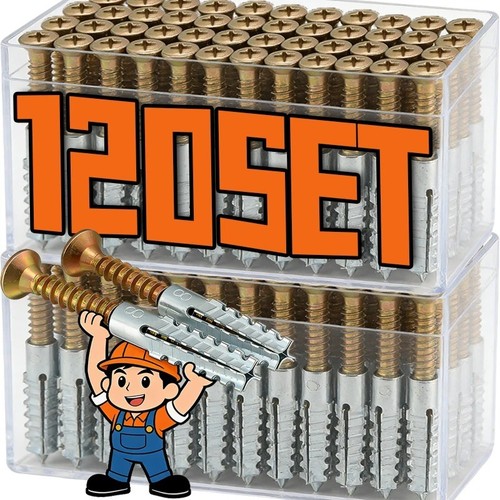 Short expansion screw set - screw, for