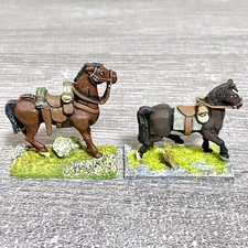 2x 28mm Colonial British Cavalry Horse Painted Metal Miniatures Black Powder #1