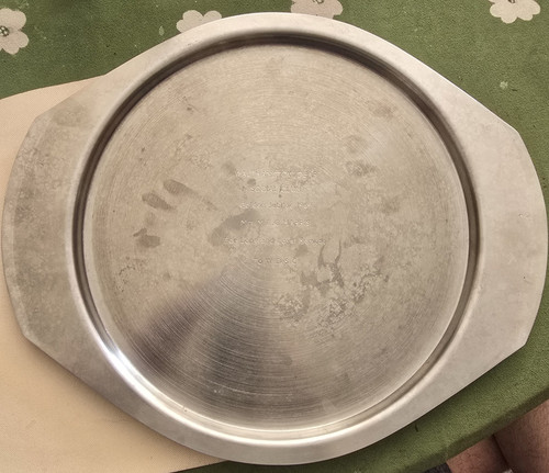 Large round silver - round, metal