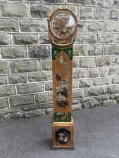 Antique Walnut & Chinoiserie Grandmother Clock