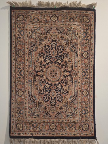 Hand knotted wool rug - wool,