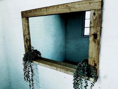 Rustic living room mirror - rustic,