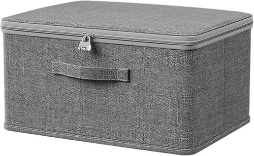 Storage box with lock - with,