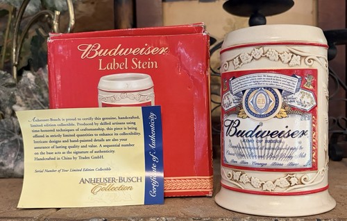 2001 vtg budweiser beer label - budweiser,
