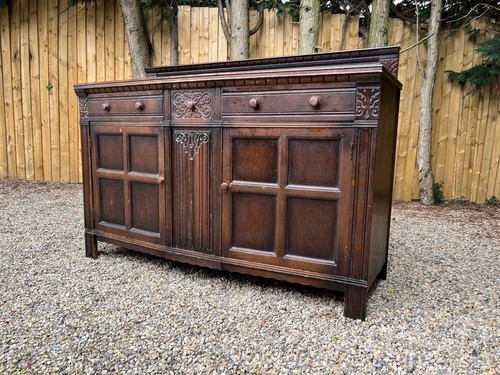 Vintage carved oak door art - 2,