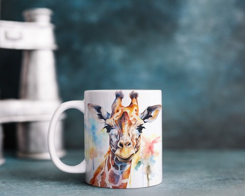 Watercolour giraffe - giraffe,