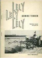 Lely Tedder Gemini Operators Manual with Parts List