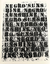 Glenn ligon negro sunshine - "negro, sunshine"