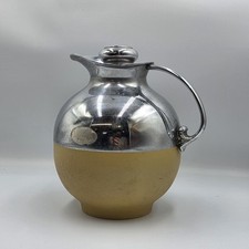 Thermos Flask Jug Carafe Yellow/Chrome Rare Vintage Model 70 Made in England