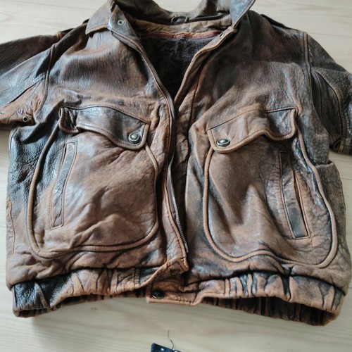 Vintage leather flight - , jacket