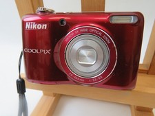 Nikon Coolpix L26 Cherry Red Digital Camera, 16.1MP, 5x Wide Zoom