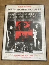 Gilbert &George Signed Poster DIRTY WORDS PICTURES print original 