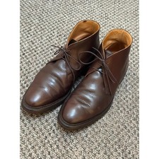 Crockett & Jones Brecon Dark Brown Leather Grain Chukka Boots Size 7 E