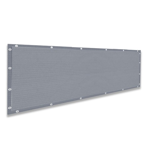Gray balcony fence windscreen - balcony,