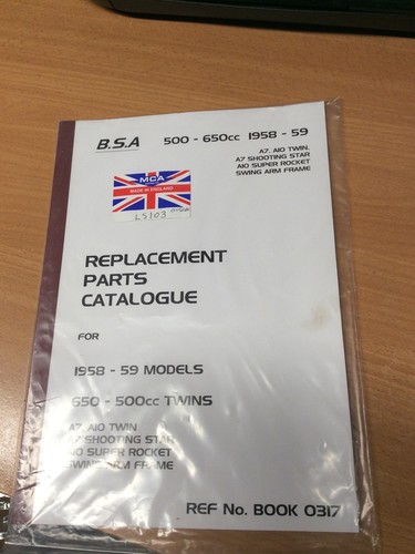Bsa a10 spares book - a7,