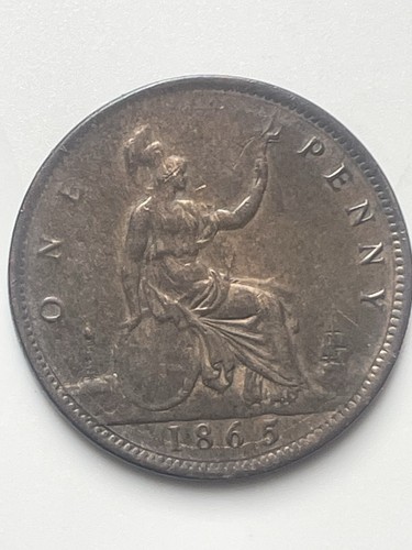 Victoria 1865 bun head penny - 1865/3,