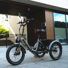 20" Electric Tricycle 48V 23.45Ah Heavy-Duty E-Trike 180kg Load Cargo E-Bike UK