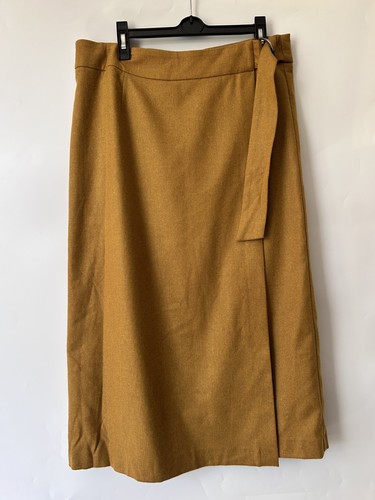 Boden wrap midi skirt - boden, mustard