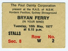 Bryan Ferry Rare 1977 Hordern