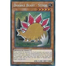 Doodle Beast - Stego BLCR-EN032 YuGiOh Secret Rare Card 1st Edition Trading TCG