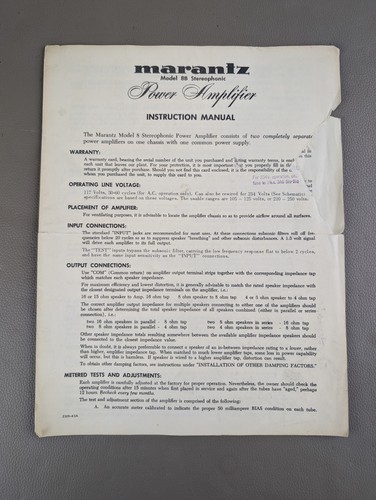 Marantz model stereo - stereo, power