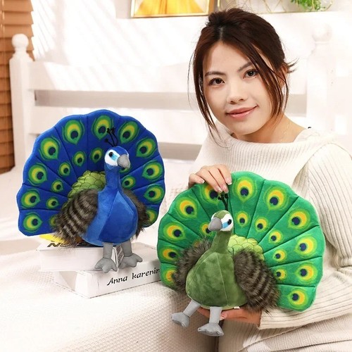 23cm realistic peacock plush - 23cm,