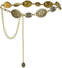 Gold Belt,Western Metal Concho