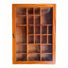 Vintage Wood Wall Display Case