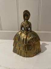 Brass Crinoline Lady Bell Vintage