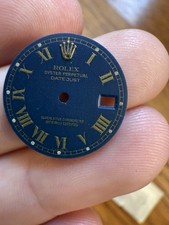 rolex ladies oyster perpetual datejust watch Blue Buckley Dial