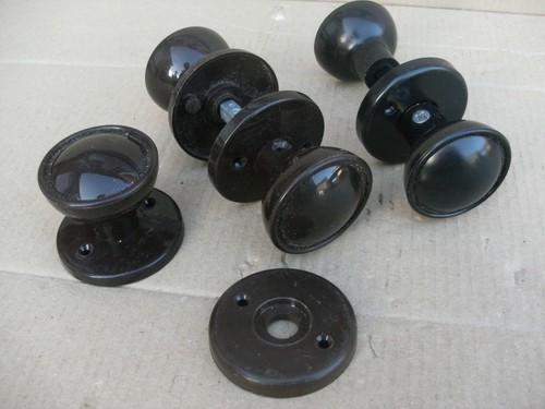 1950 door knob brown - knob, plastic