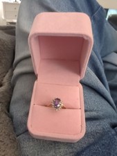 9ct gold amethyst teardrop