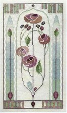 Derwentwater Designs Cross Stitch Kit - Oriental Rose, Mackintosh