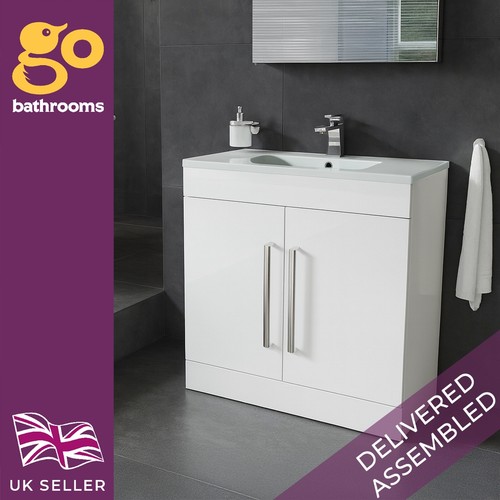 800mm white gloss newton - white,