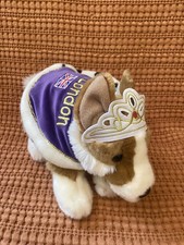 Keel Toys Dog Corgi I love London Plush Soft Toy Royal Crown Purple Cape