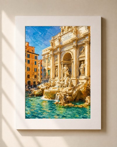 Trevi fountain wall art - trevi,