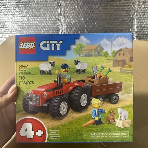 Lego city red farm tractor - lego,