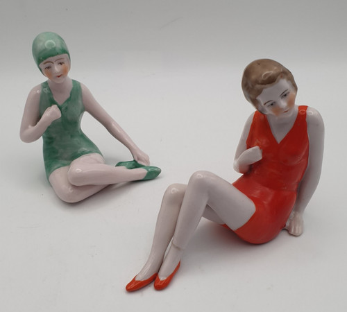 Art deco porcelain bathing - art,