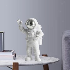 Astronaut Figure Statue Figurine Sculpture Home Office Decoration Silver A