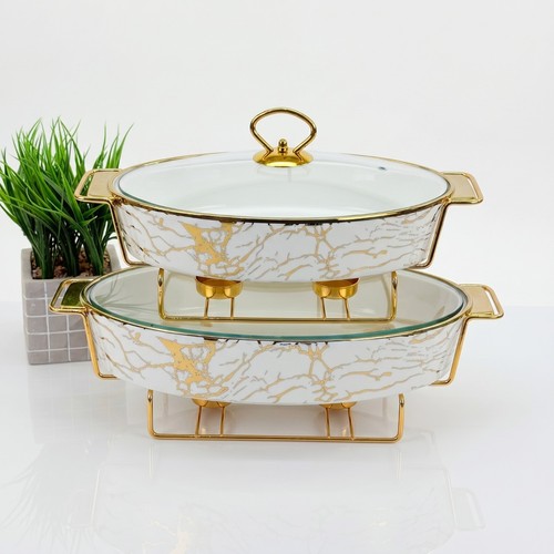2pc ceramic chafing - 13",