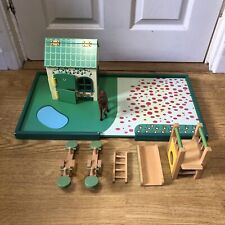 Wooden Play Set For Kids - Playground & Horse - Double Sided Bottom Board