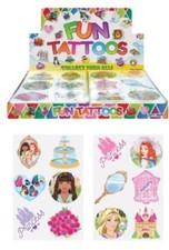 12 PRINCESS Temporary Tattoos