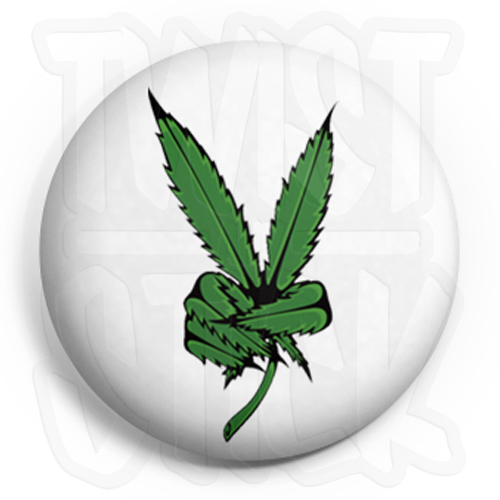 Weed leaf peace - sign,
