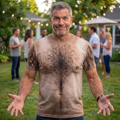 Funny hairy body - body, shirt,