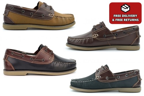 Mens leather moccasin - leather, shoes